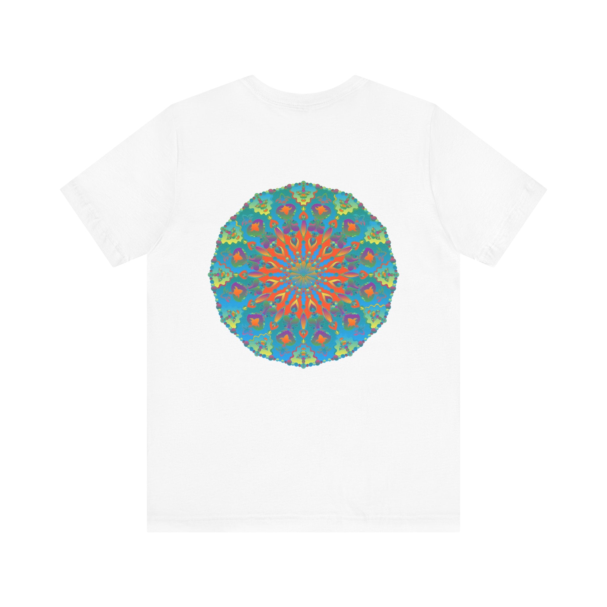 Unique mandala tee symbolizing spiritual tranquility and balance