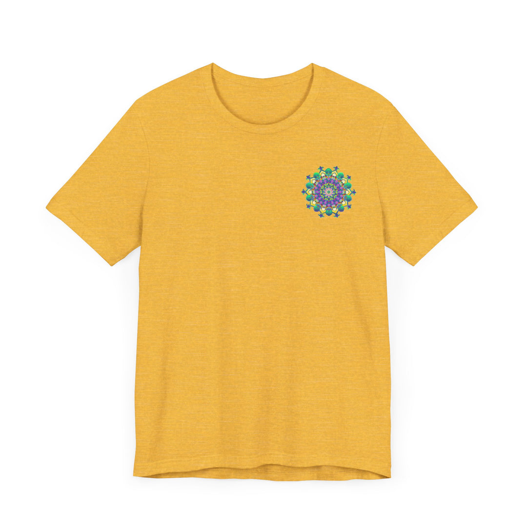 Vibrant Mandala Tee featuring a colorful and intricate design symbolizing spiritual peace and harmony, perfect for adding a touch of mindfulness and positivity to your wardrobe