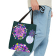 A vibrant and colorful mandala tote bag with intricate patterns and designs