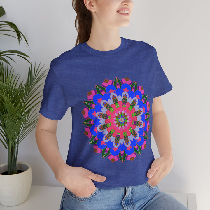 Colorful Mandala Geometric T-Shirt featuring vibrant, intricate patterns and bold colors