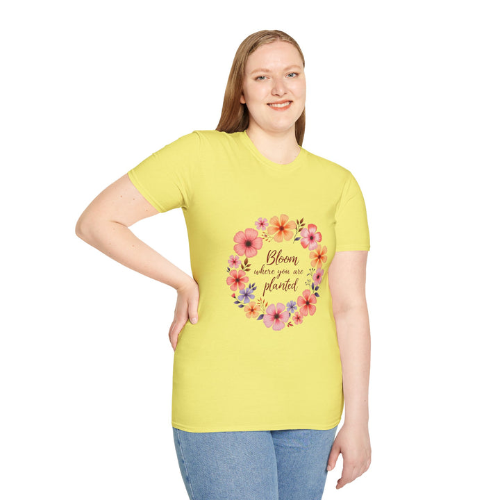 Vibrant and intricate floral mandala quote t-shirt, perfect for adding a touch of bohemian style to your wardrobe