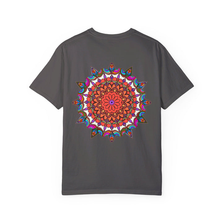 Unisex Mandala T-Shirt featuring Hand-Drawn Mandala Art, made with 100% Ring-Spun Cotton and Garment-Dyed for Extra Comfort