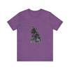 Beautiful watercolor illustration of a mysterious black cat on a stylish tee shirt