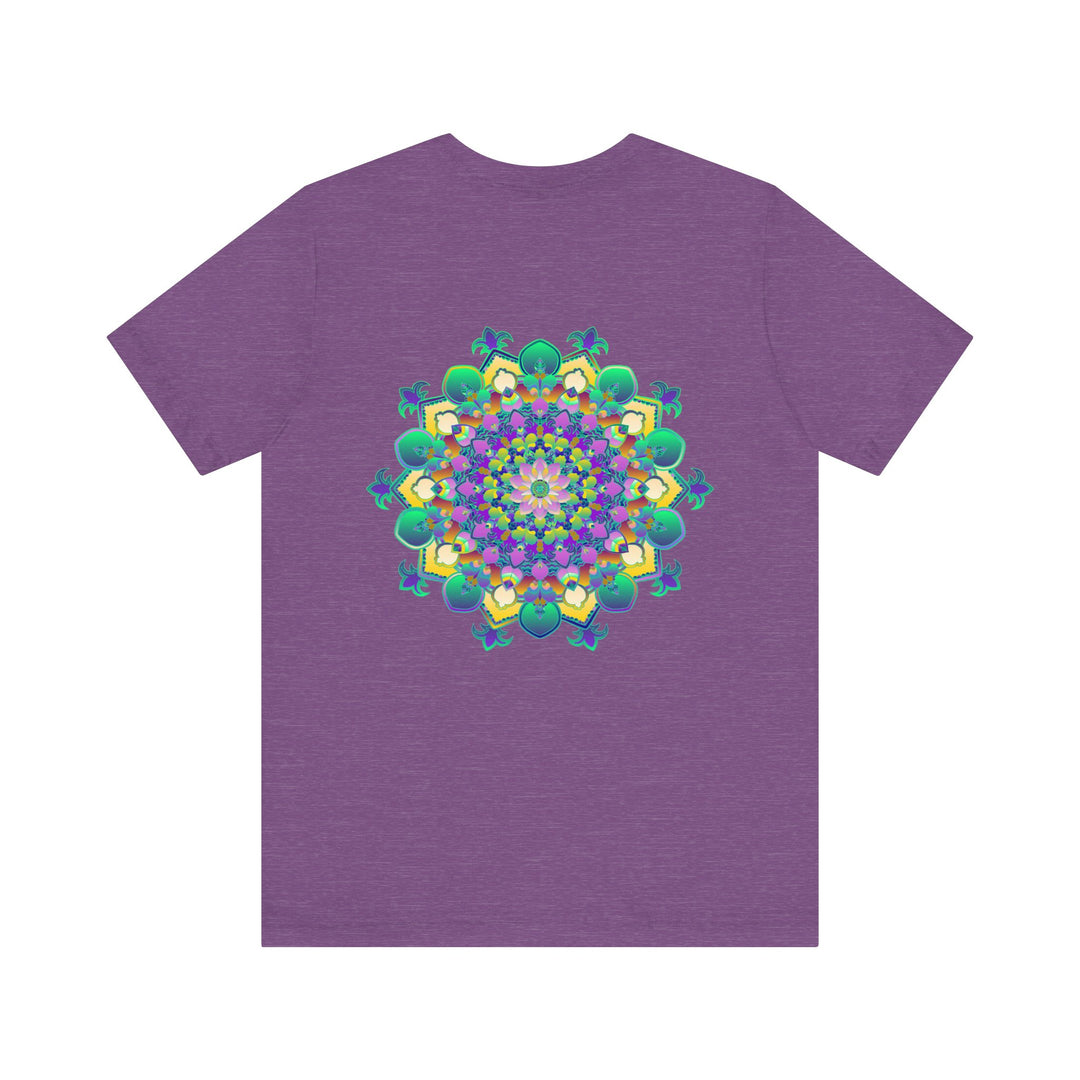 A colorful and intricate mandala design adorns this Vibrant Mandala Tee, promoting spiritual peace and harmony through art and fashion