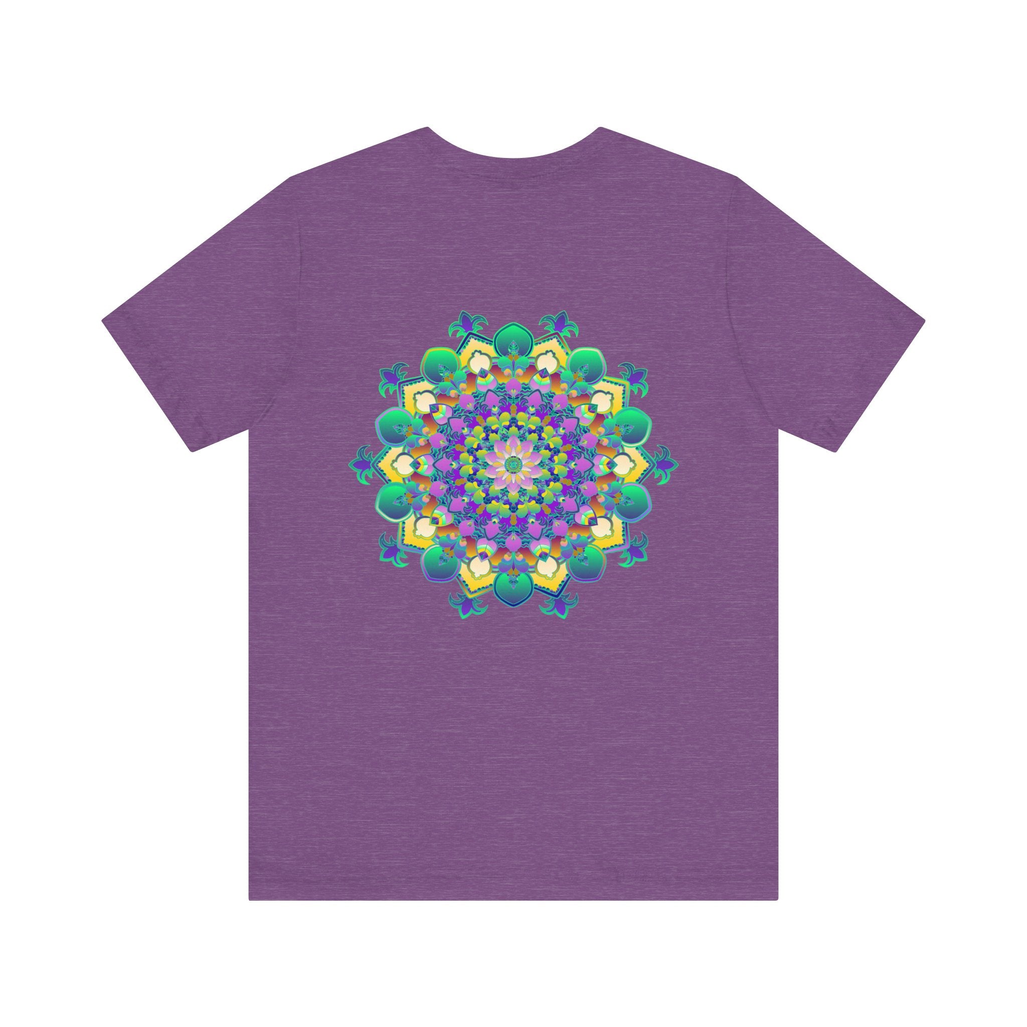 A colorful and intricate mandala design adorns this Vibrant Mandala Tee, promoting spiritual peace and harmony through art and fashion