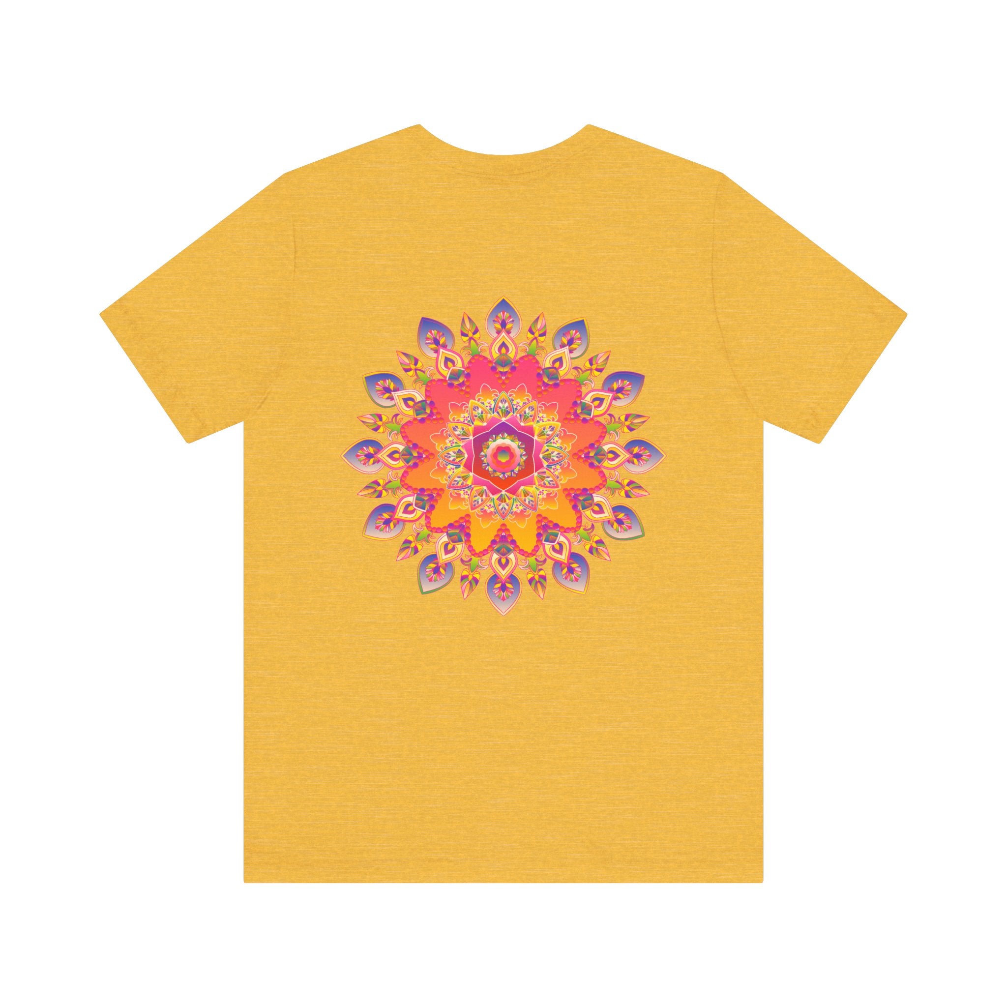 Vibrant Mandala Tee featuring a beautiful spiritual design for promoting peace and harmony in mind, body, and soul