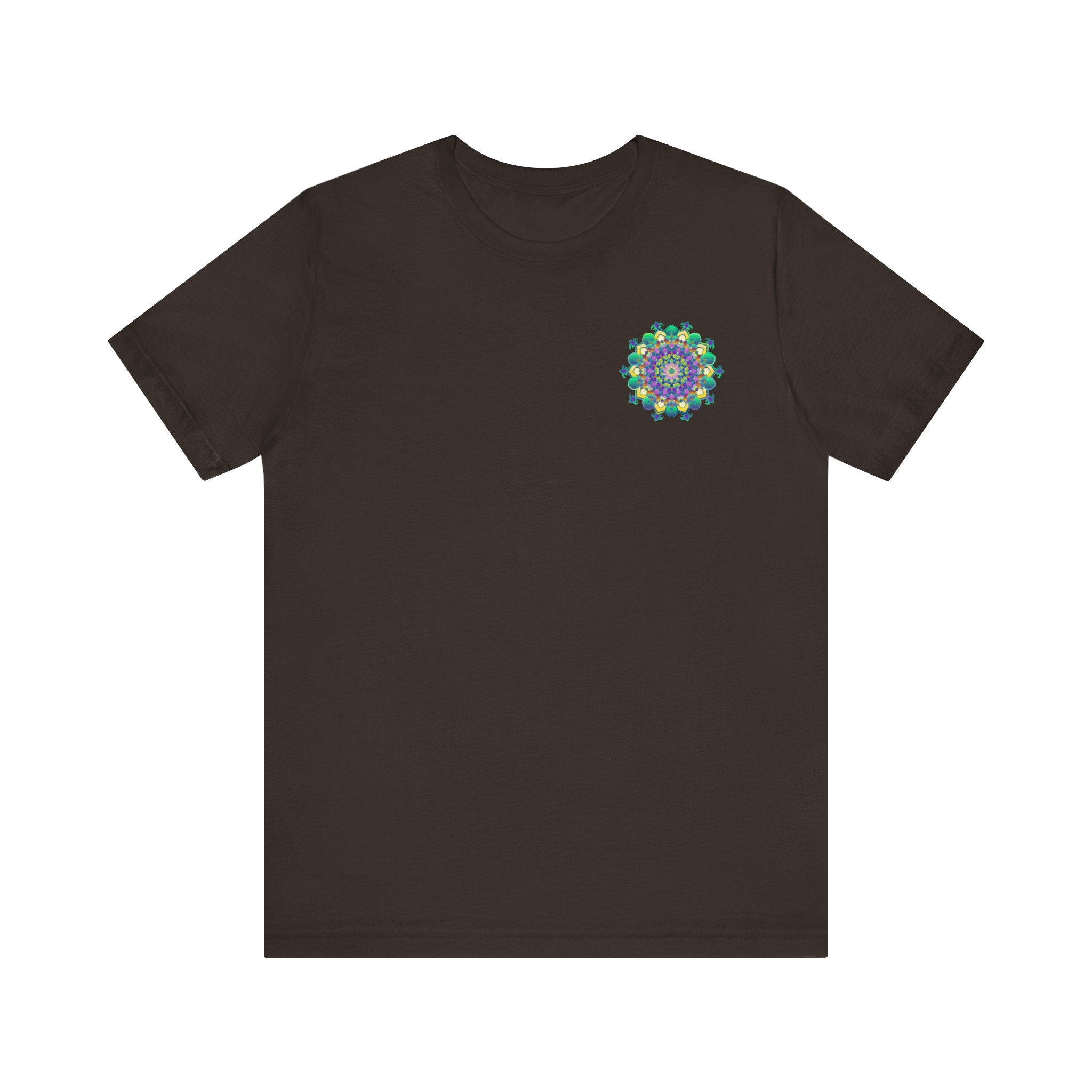 A striking and beautiful mandala design tee promoting spiritual peace and harmony