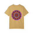 Unisex Mandala T-Shirt featuring Hand-Drawn Mandala Art, made with 100% Ring-Spun Cotton and Garment-Dyed for Extra Comfort