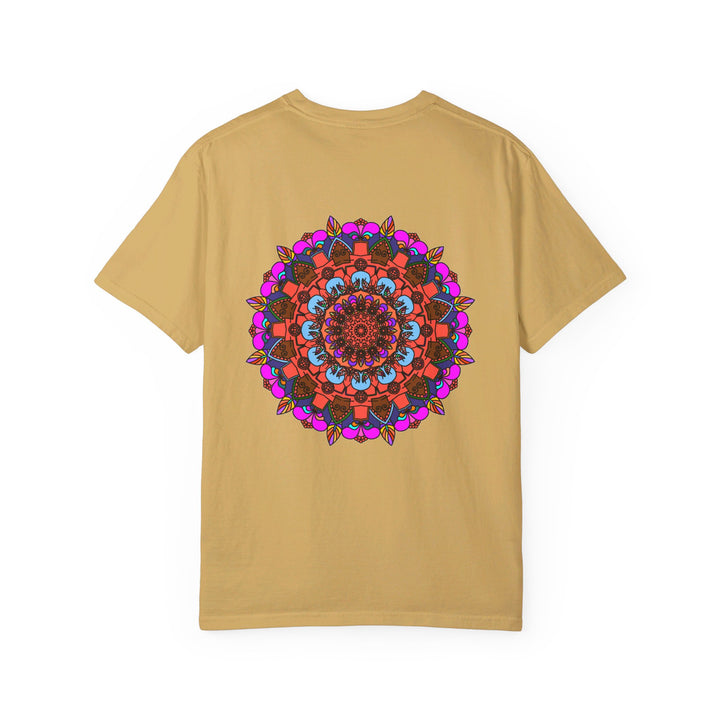 Unisex Mandala T-Shirt featuring Hand-Drawn Mandala Art, made with 100% Ring-Spun Cotton and Garment-Dyed for Extra Comfort