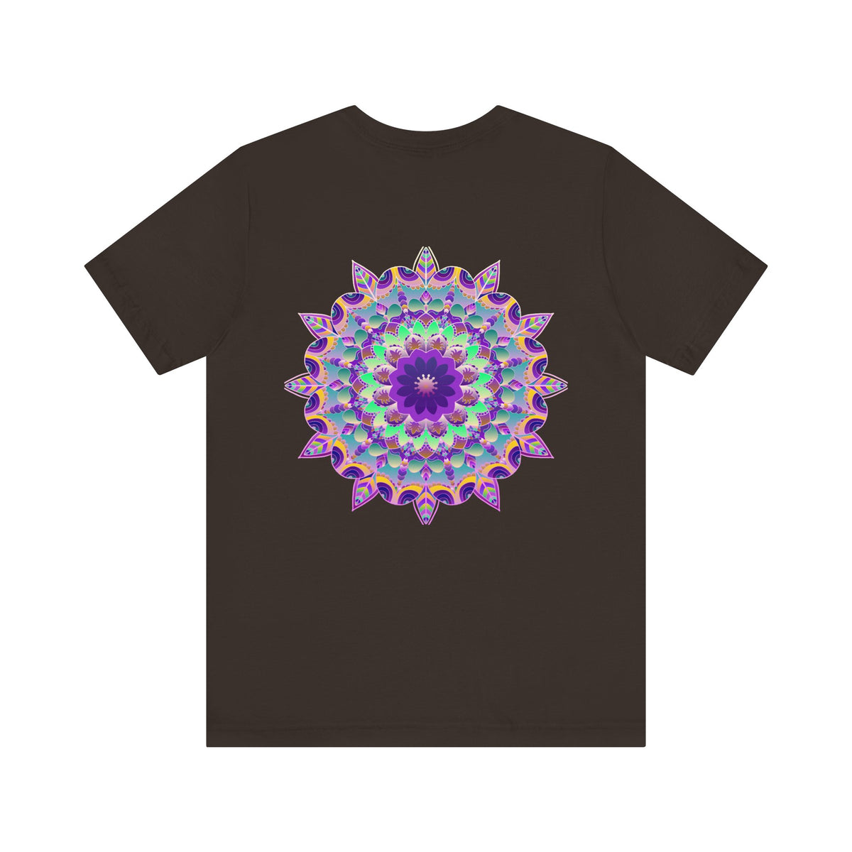 Beautiful Mandala Tee with intricate spiritual design promoting peace and harmony