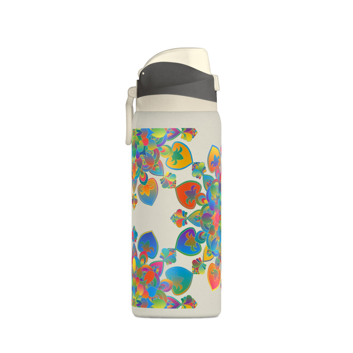 Insulated Water Bottle — Colorful Psychedelic Mandala 32oz