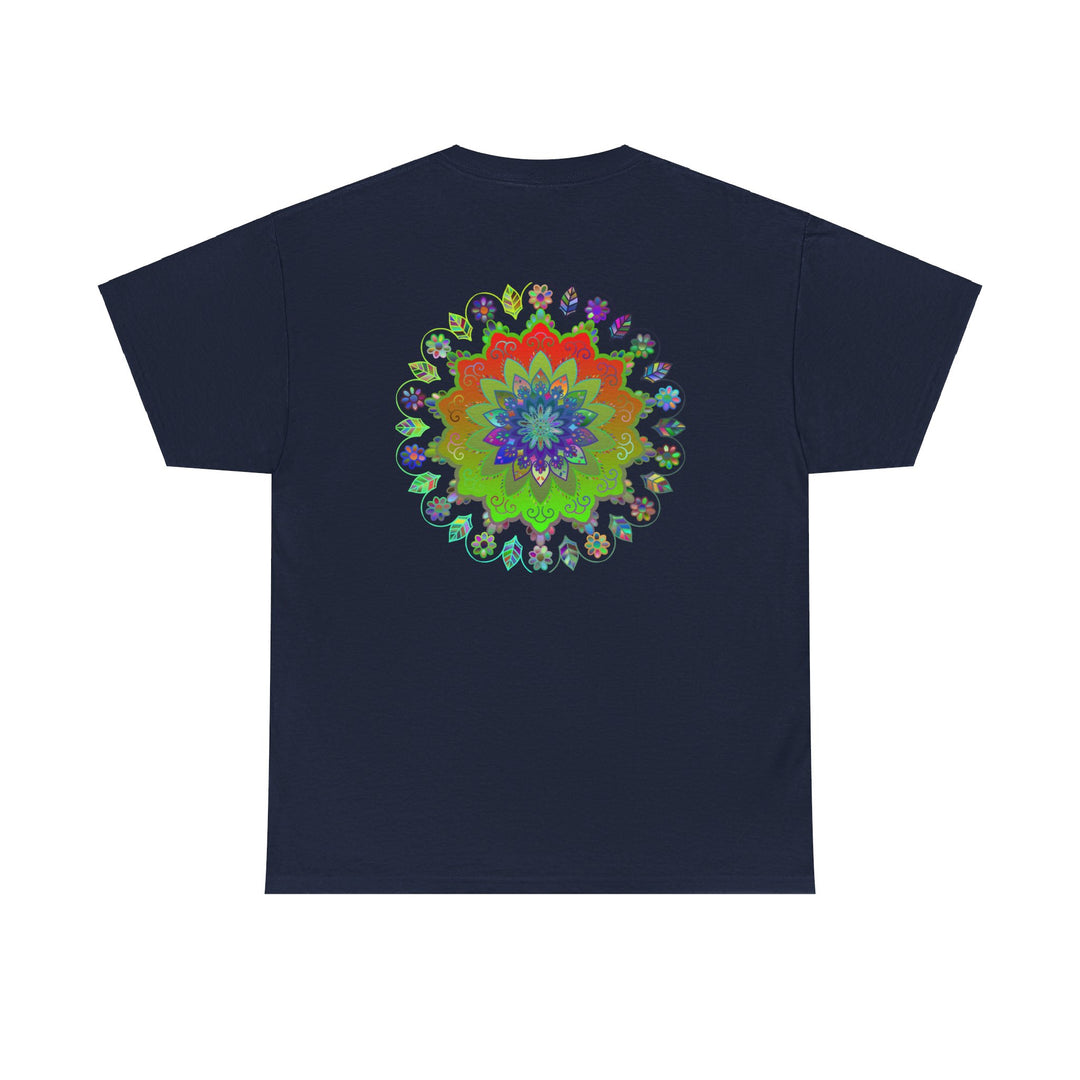 Mandala art yoga mindfulness tee in unisex sizing and 100% cotton fabric