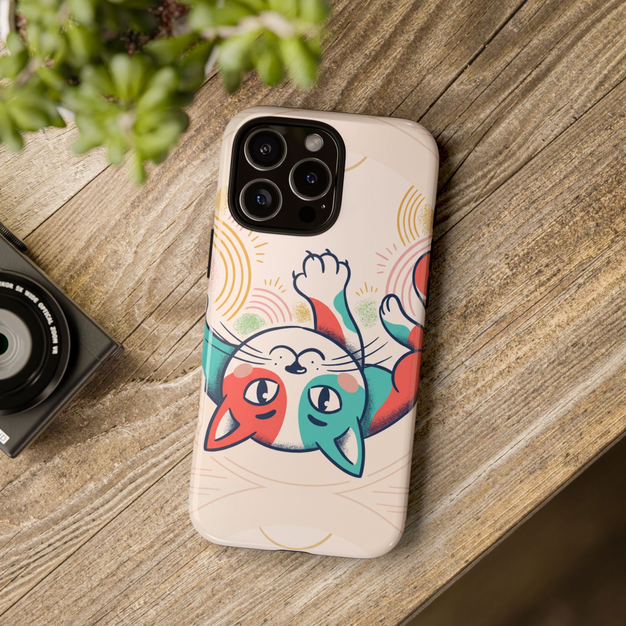 Phone Case — Cute Retro Calico Cat Protective Cover