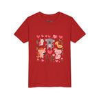 Entzückendes Animal Love Jugend T-Shirt, Süßes Kindershirt, Tier Grafik T-Shirt, Kindergeschenk, Geburtstags- oder Urlaubsoutfit 