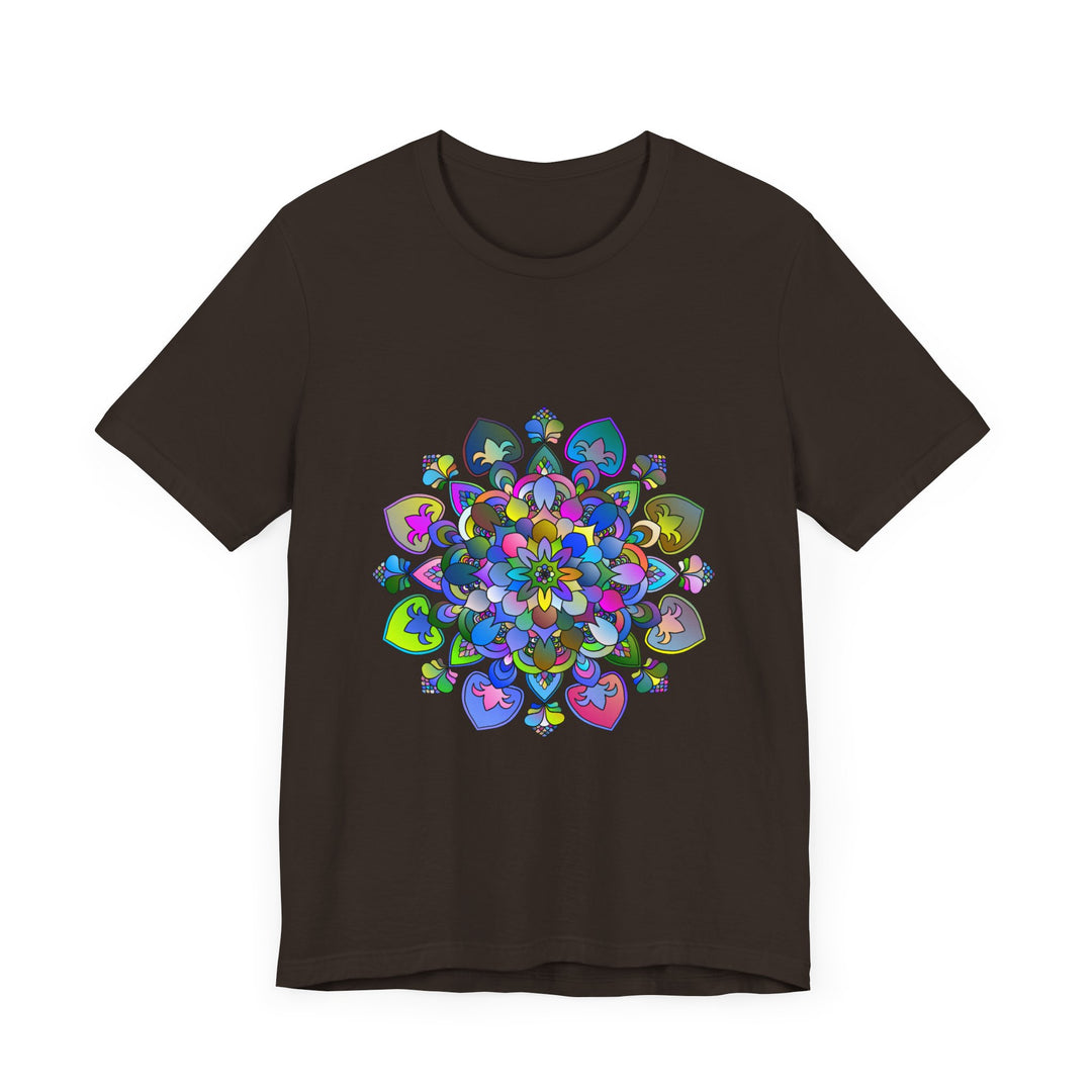 Colorful mandala design t-shirt with intricate art and vibrant patterns