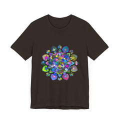 Colorful mandala design t-shirt with intricate art and vibrant patterns