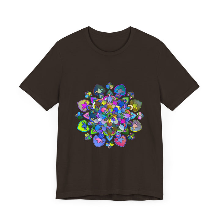 Colorful mandala design t-shirt with intricate art and vibrant patterns