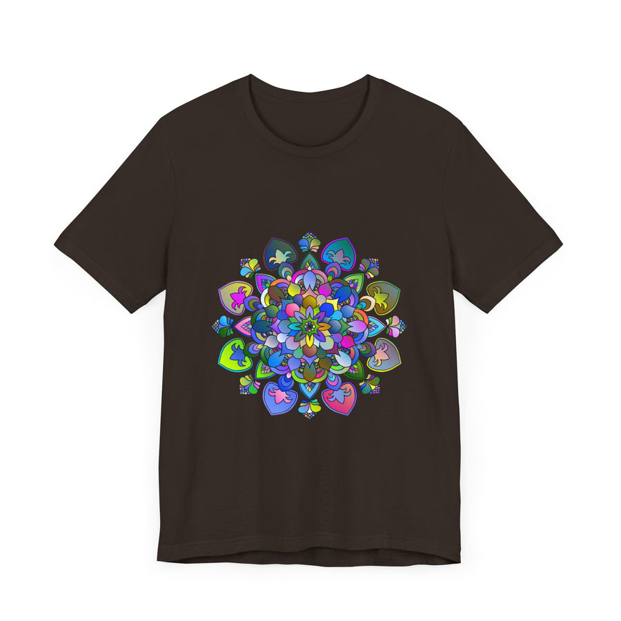 Colorful mandala design t-shirt with intricate art and vibrant patterns