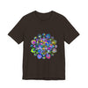 Colorful mandala design t-shirt with intricate art and vibrant patterns