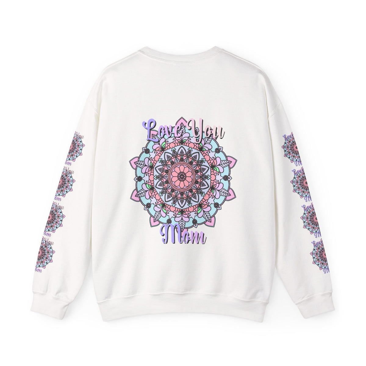 Mandala Sweatshirt for Mom with Heartfelt Design in Soft Hues