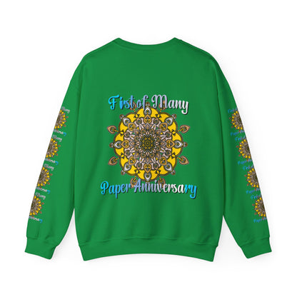 First Year Wedding Anniversary unisex crewneck sweatshirt, perfect paper gift idea