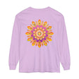 Colorful and intricate mandala design featured on a unisex long sleeve t-shirt