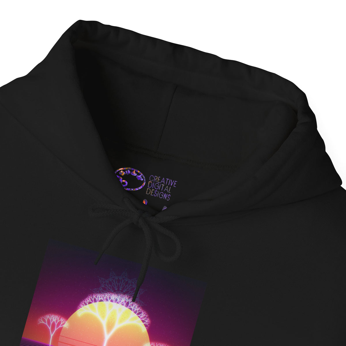 Felpa con cappuccio Retro Sunset Tree of Life