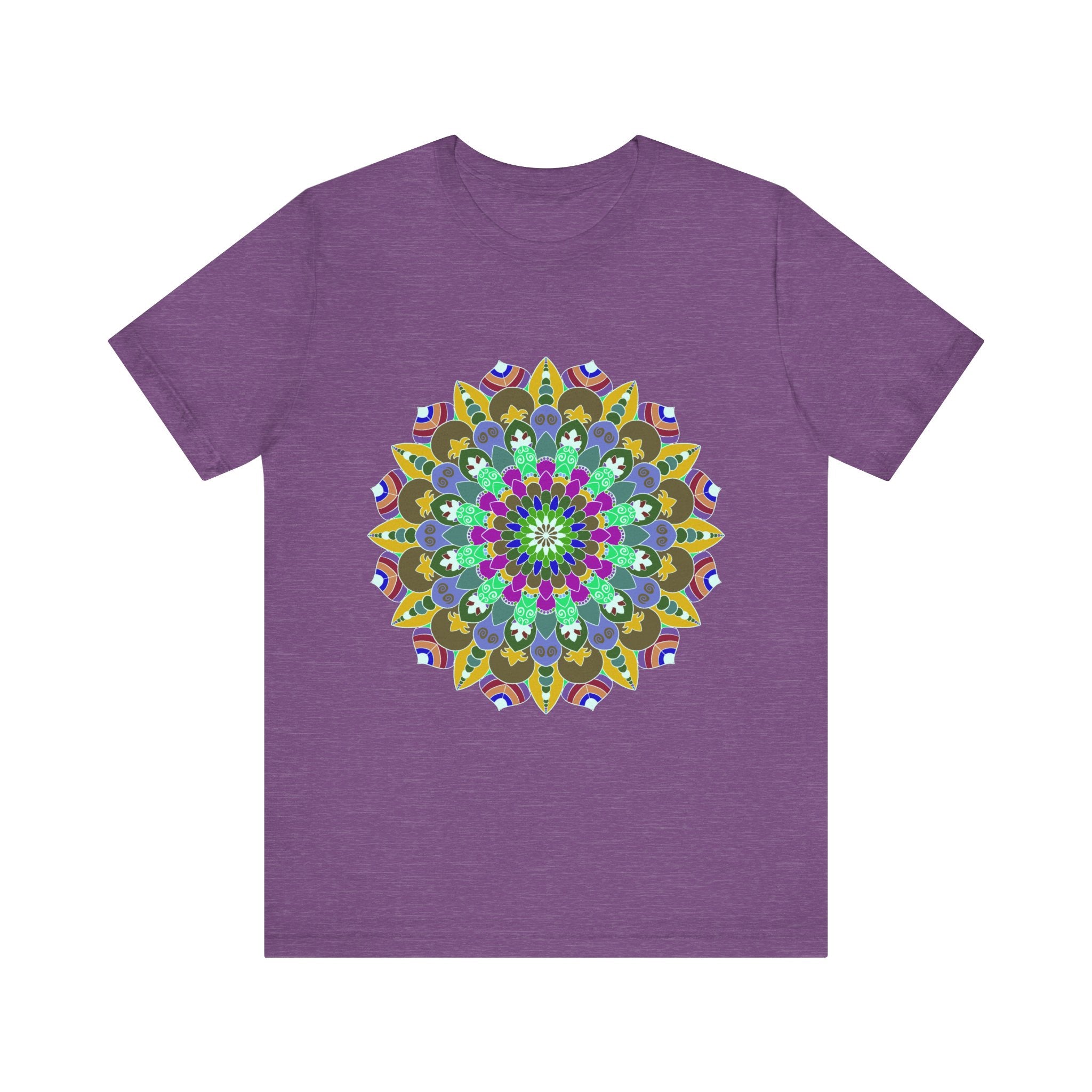 Colorful Mandala Peace T-Shirt featuring intricate spiritual art design for a unique and vibrant look