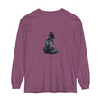 Black Cat Silhouette Unisex Long Sleeve T-Shirt in black color