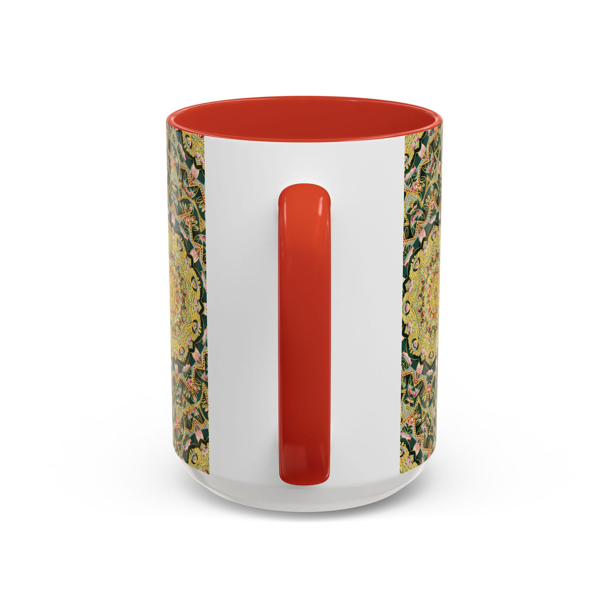 Mandala Floral Coffee Mug – Bohemian Botanical Ceramic Cup
