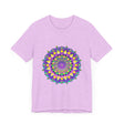 Vibrant Mandala Tee featuring a beautiful design symbolizing peace, harmony, and tranquility for a stylish and meaningful fashion statement