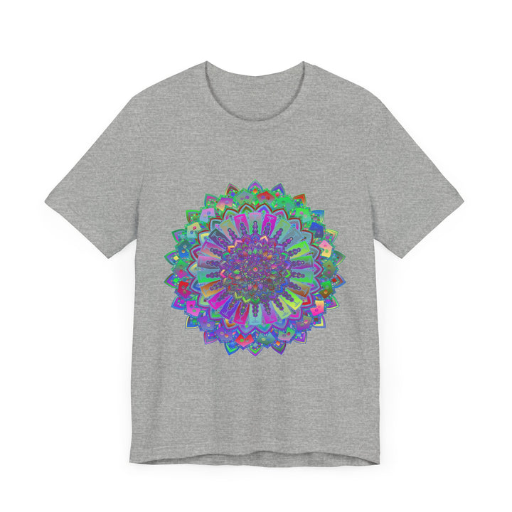 Vibrant and detailed mandala design on a colorful t-shirt