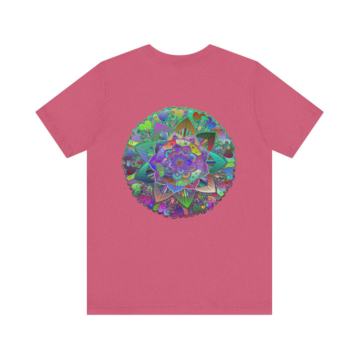 Vibrant mandala t-shirt featuring intricate spiritual design for peace and harmony