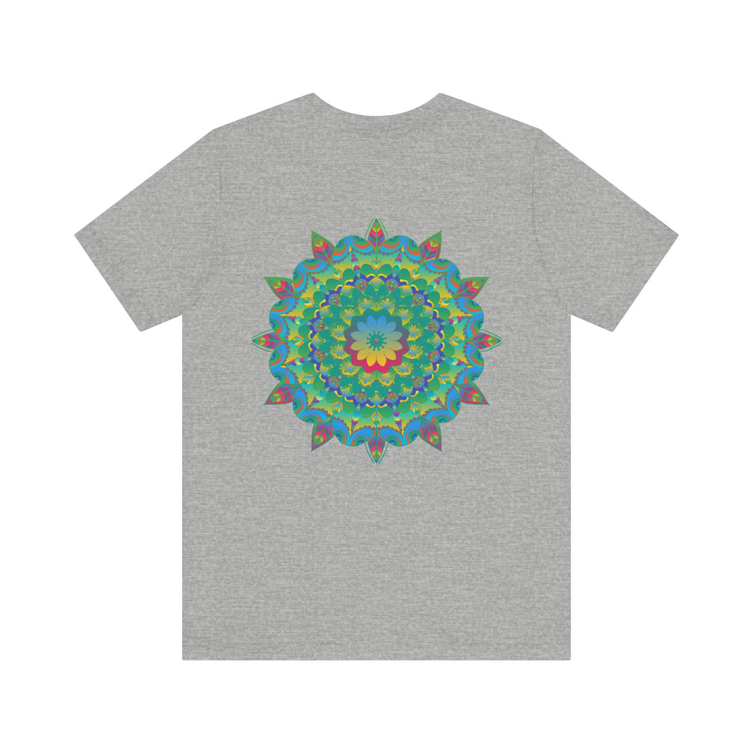 Vibrant mandala tee featuring intricate spiritual design for peace and harmony