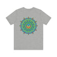 Vibrant mandala tee featuring intricate spiritual design for peace and harmony