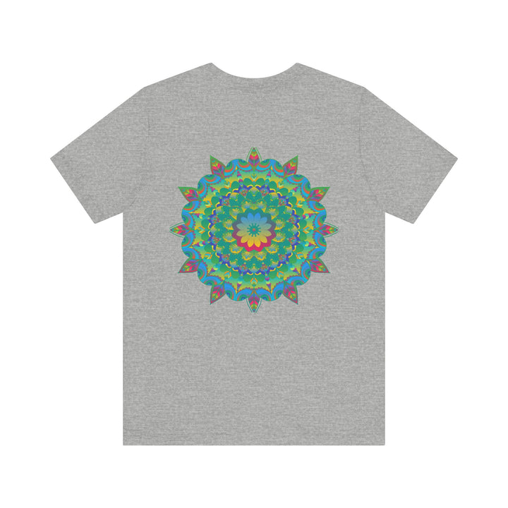 Vibrant mandala tee featuring intricate spiritual design for peace and harmony