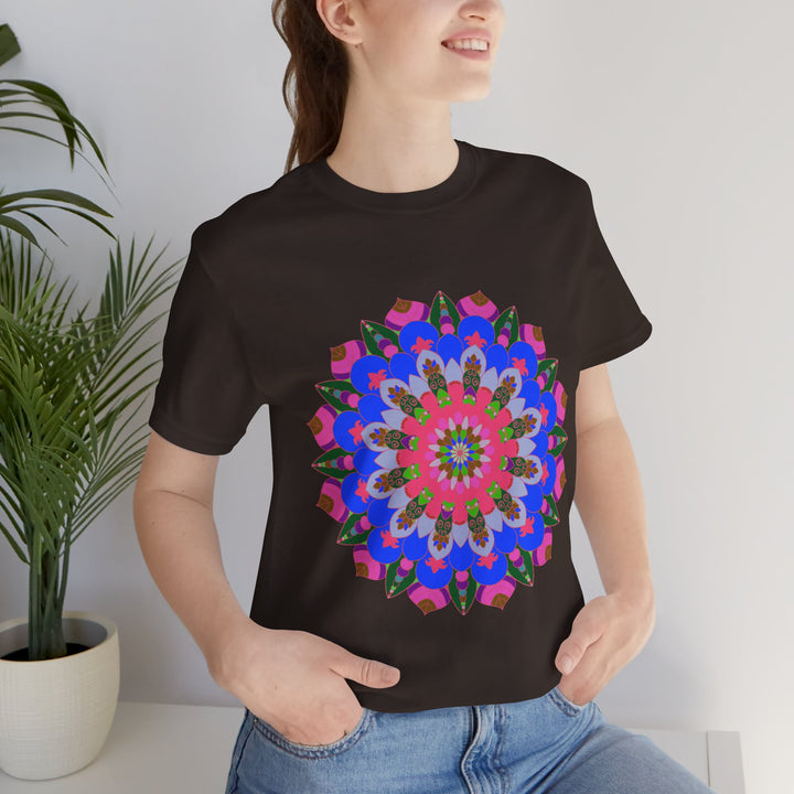 Vibrant and intricate geometric mandala design on a stylish t-shirt