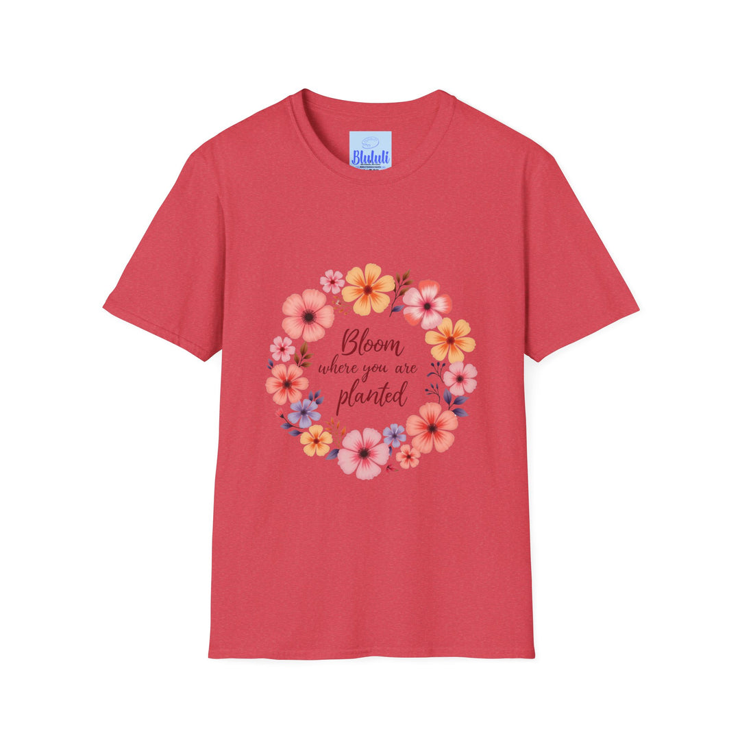 A beautiful and vibrant floral mandala quote t-shirt, perfect for adding a touch of bohemian style to your wardrobe