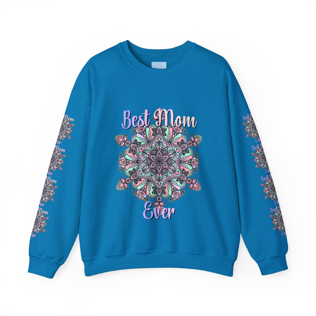 Comfortable and stylish unisex crewneck sweatshirt with 'Best Mom Ever' design