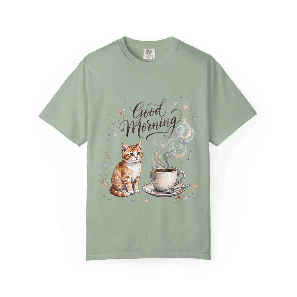 Good Morning Cat Coffee T-Shirt