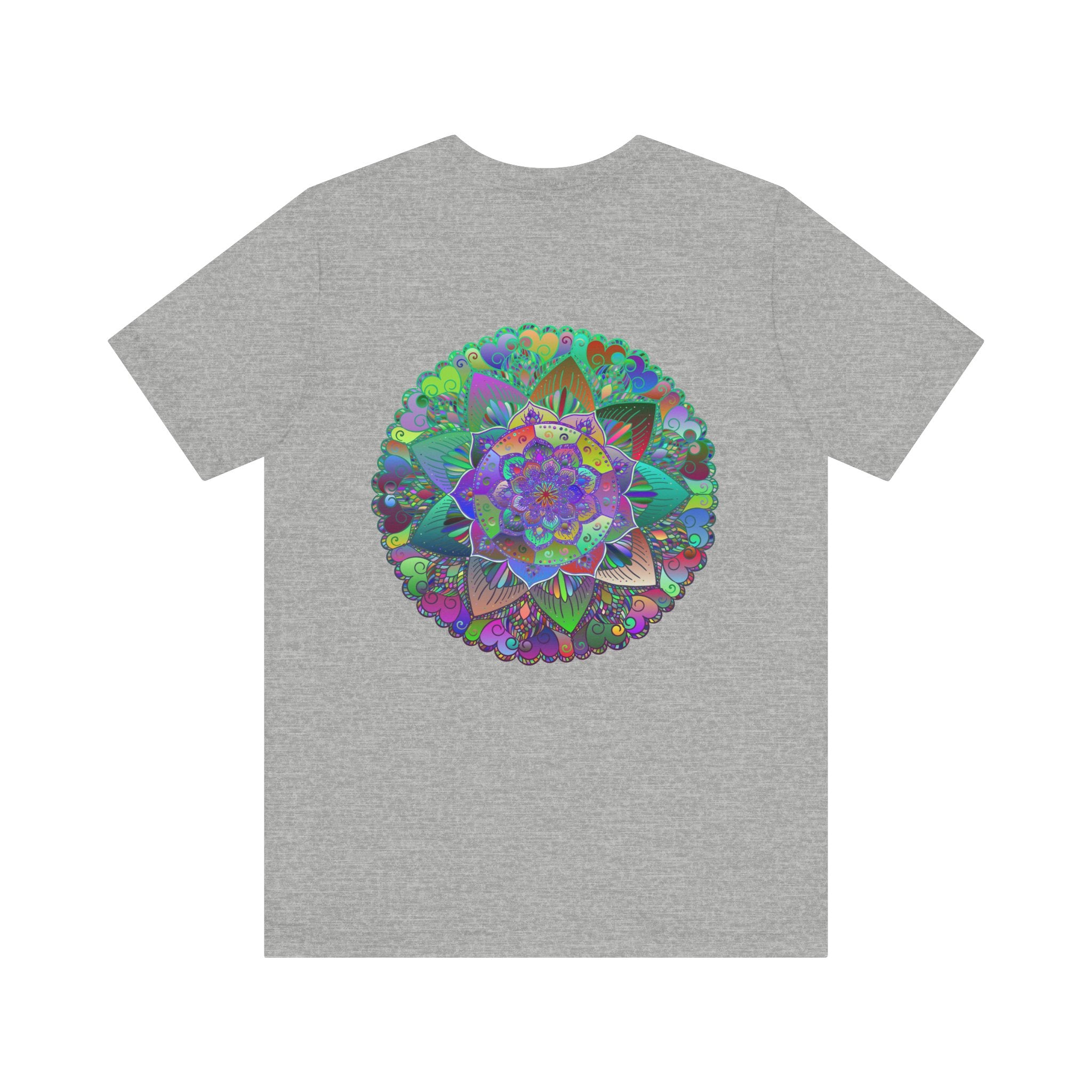 Vibrant Mandala T-Shirt featuring intricate spiritual design symbolizing peace and harmony for a peaceful and balanced lifestyle