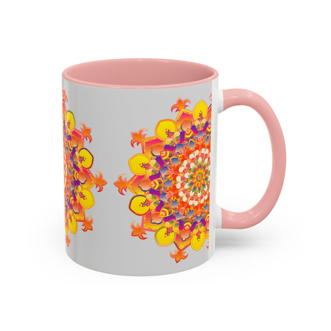 Vibrant Mandala Mug featuring intricate and colorful art design for coffee lovers