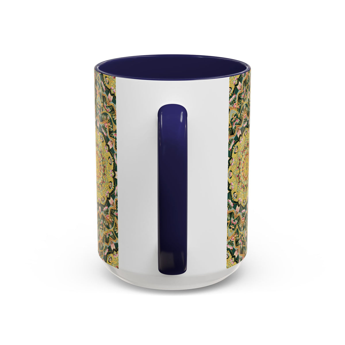 Mandala Floral Coffee Mug – Bohemian Botanical Ceramic Cup