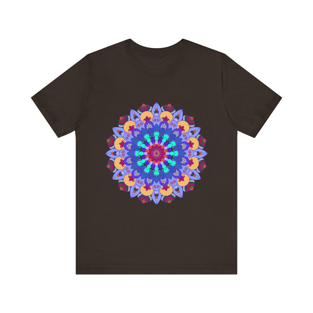 Vibrant Mandala Tee featuring intricate and colorful spiritual art design