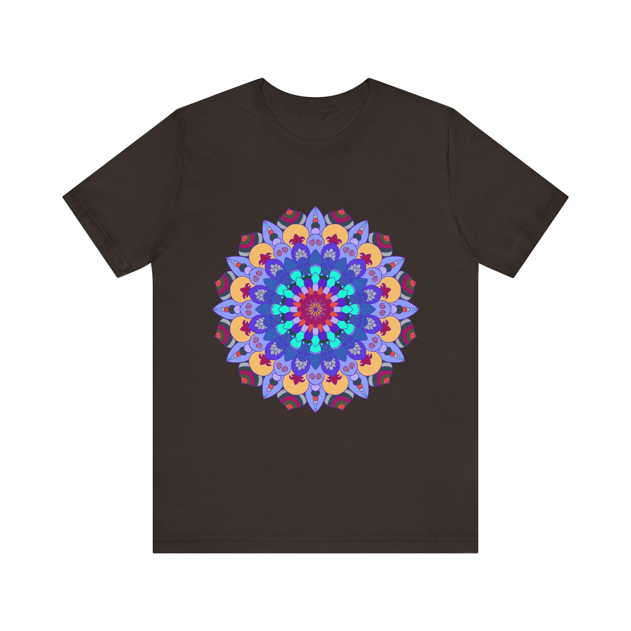 Vibrant Mandala Tee featuring intricate and colorful spiritual art design