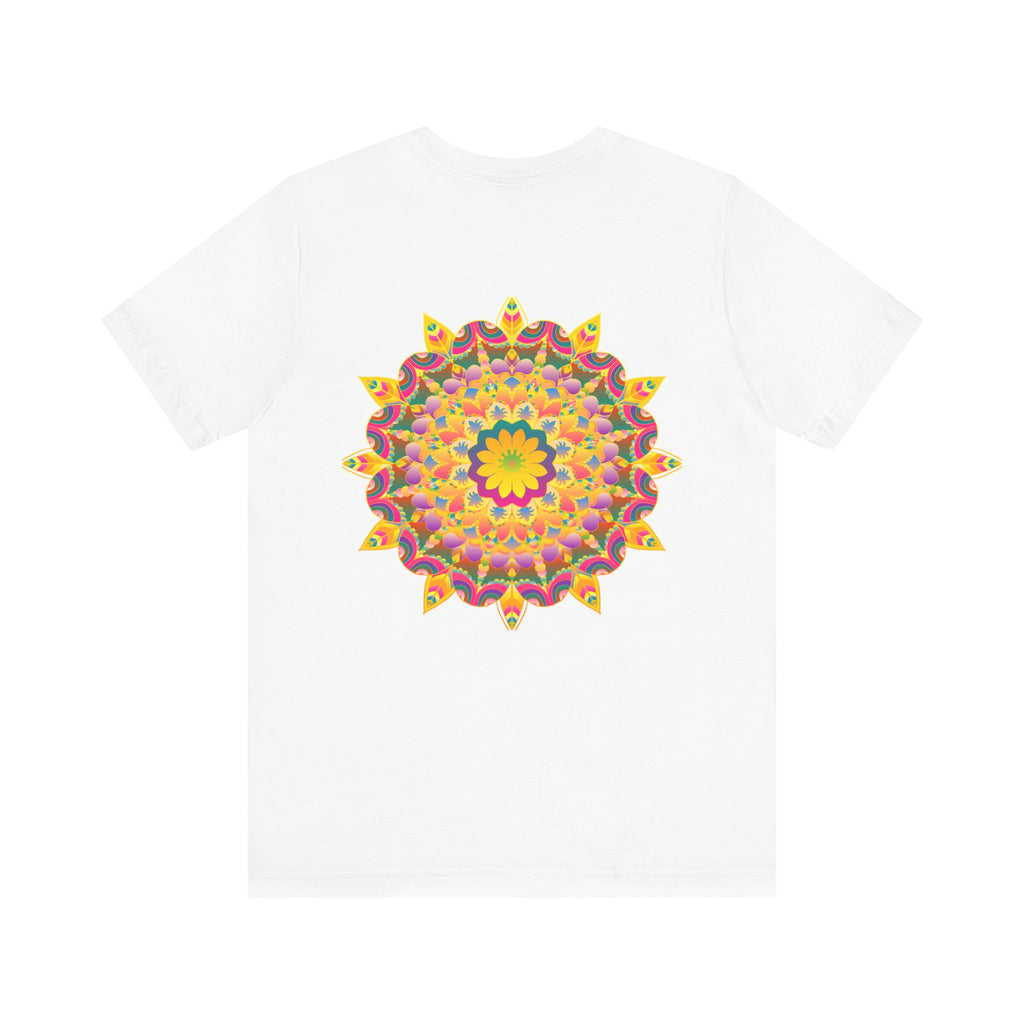 Vibrant Mandala Tee featuring intricate design symbolizing peace, harmony, and unity