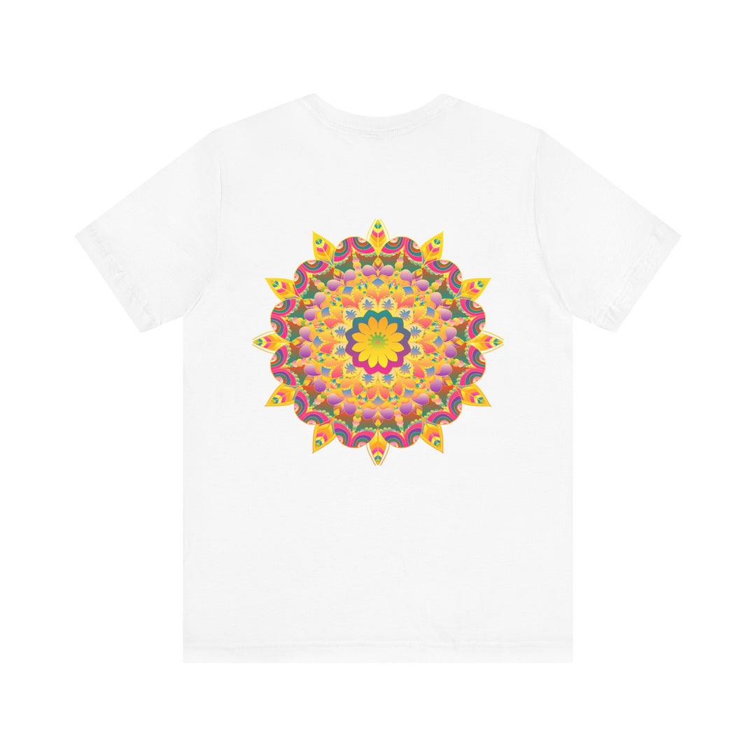 Vibrant Mandala Tee featuring intricate design symbolizing peace, harmony, and unity