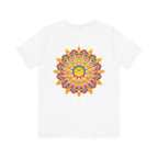 Vibrant Mandala Tee featuring intricate design symbolizing peace, harmony, and unity