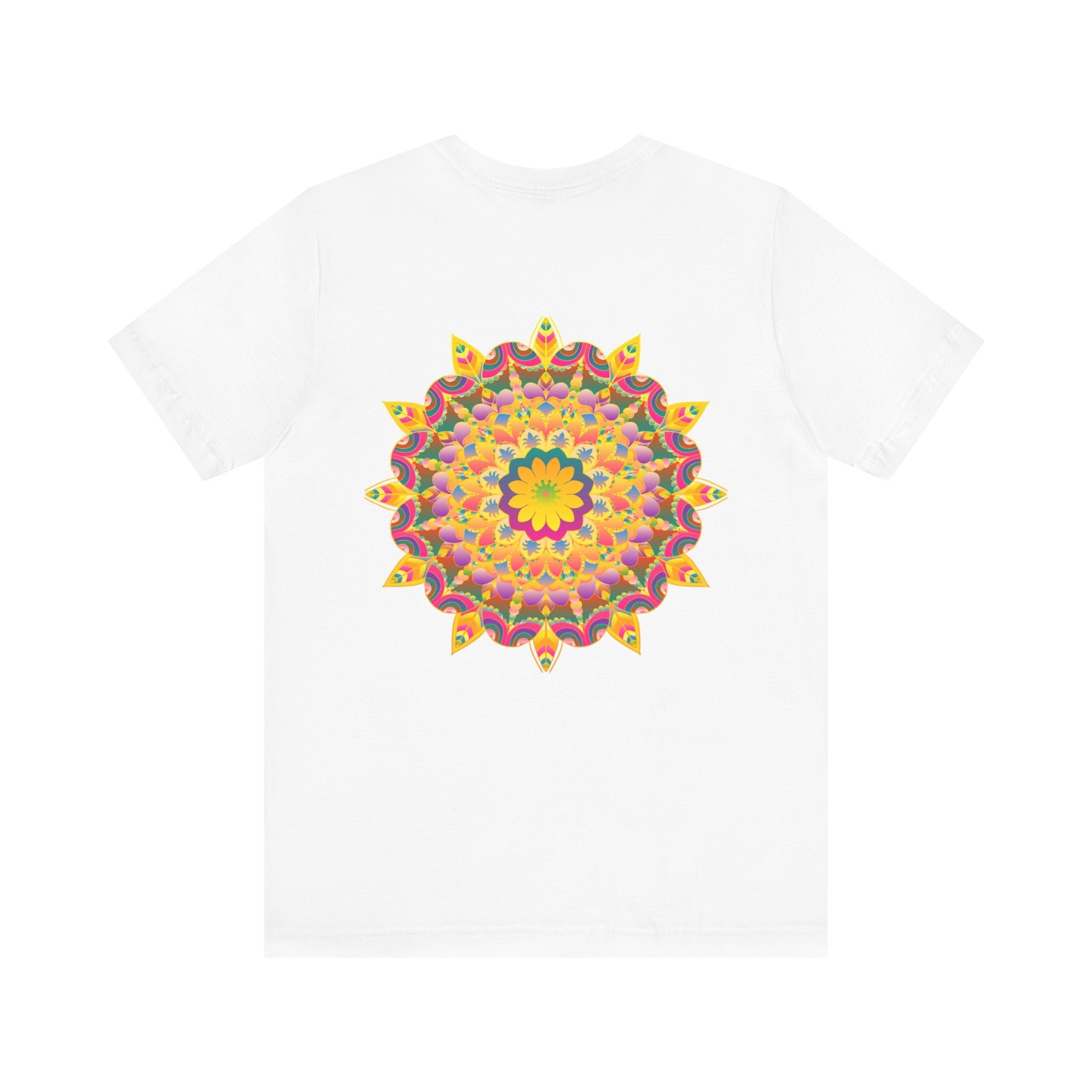 Vibrant Mandala Tee featuring intricate design symbolizing peace, harmony, and unity