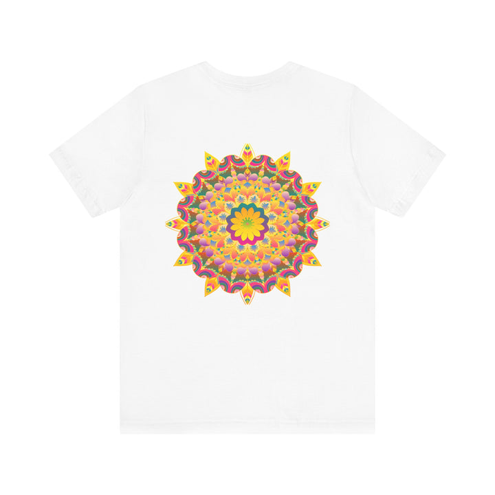 Vibrant Mandala Tee featuring intricate design symbolizing peace, harmony, and unity